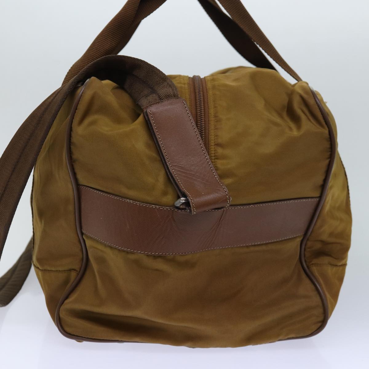 Luxury Prada Boston Bag Nylon 2way Brown ar12276