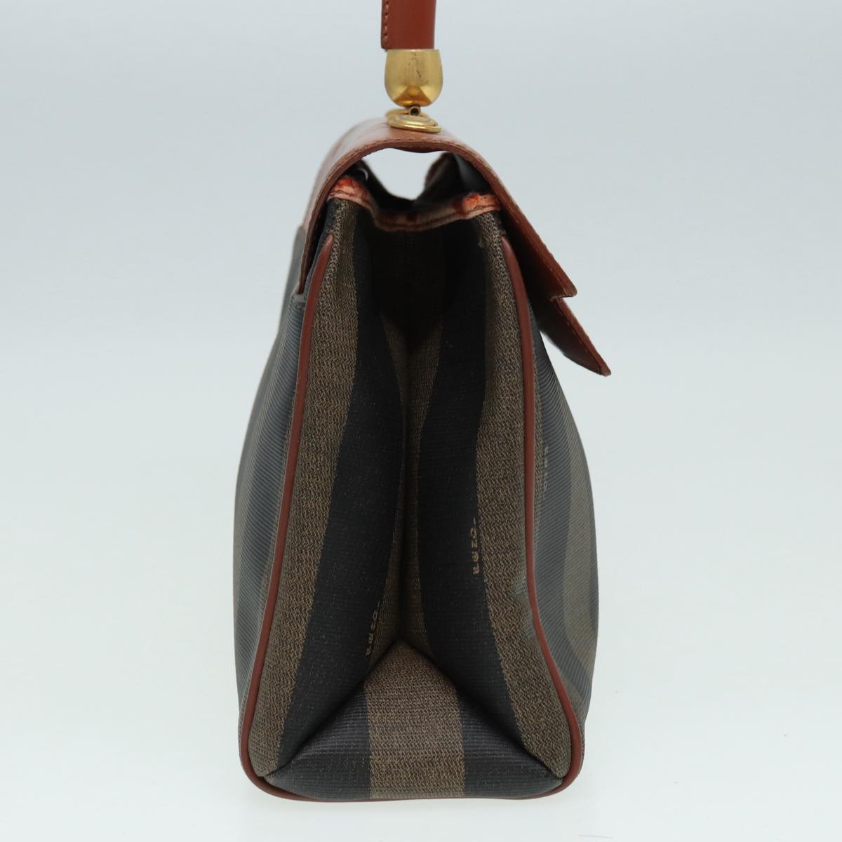 Luxury Fendi Pecan Canvas Hand Bag Brown Blackar12314