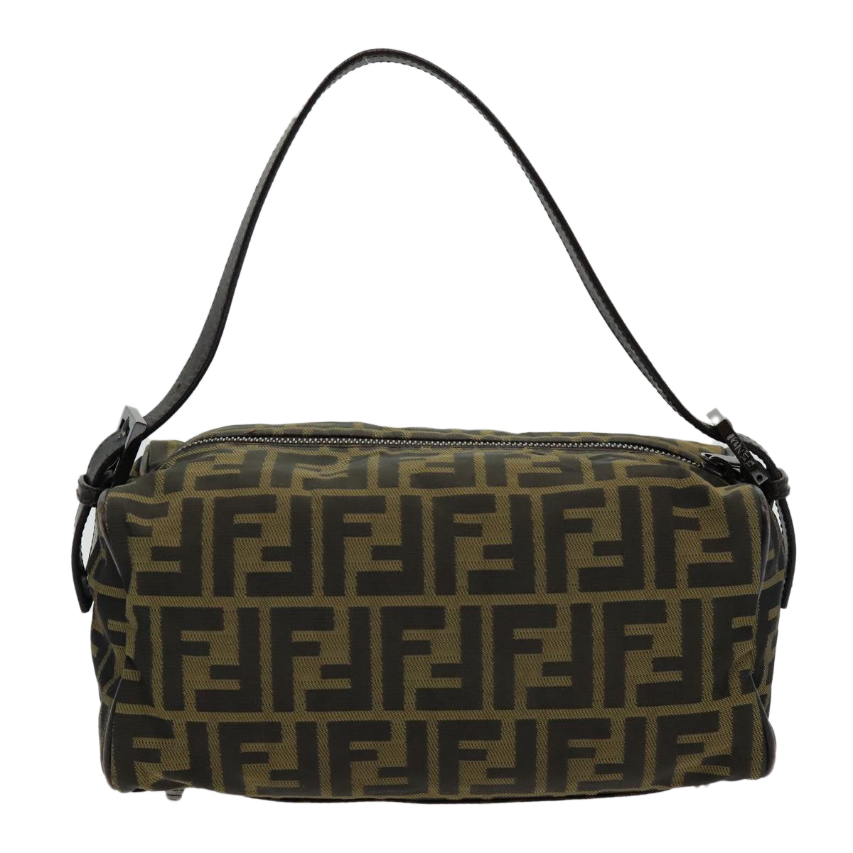 Luxury Fendi Zucca Canvas Hand Bag Brown Blackar12386
