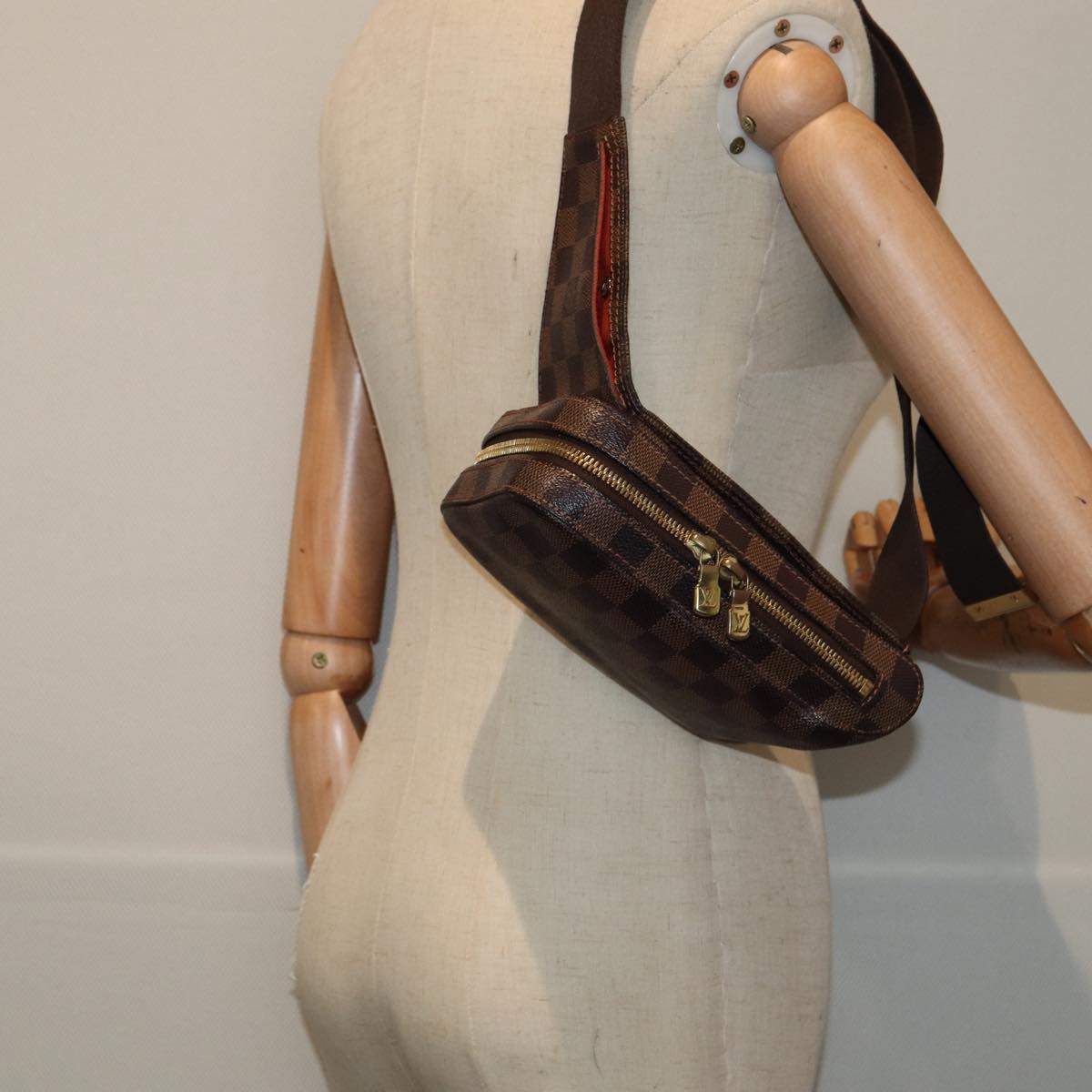 LOUIS VUITTON Damier Ebene Geronimos Shoulder Bag Vintage N51994 LV ar12472