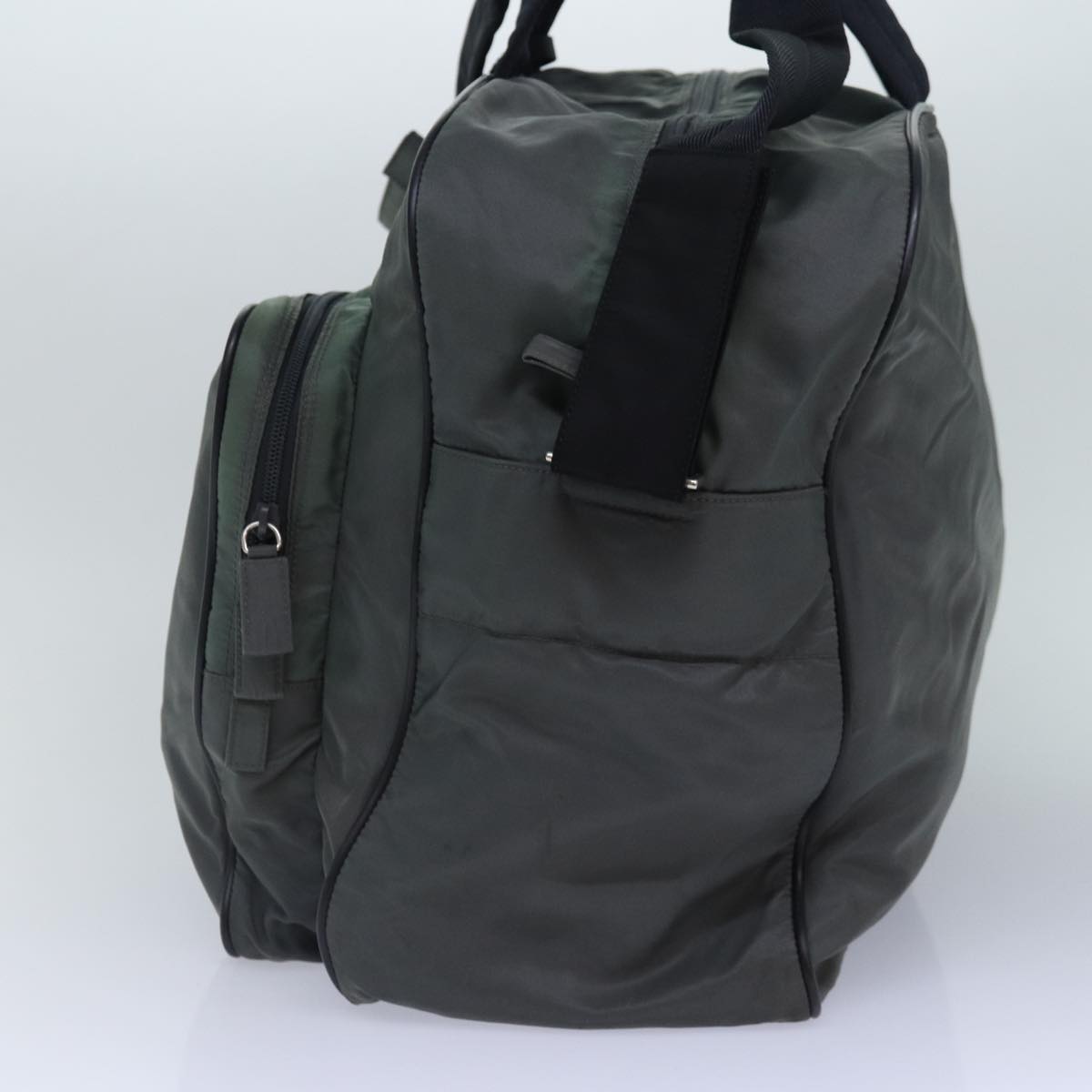 Luxury Prada Sports Boston Bag Nylon 2way Gray Silver ar12511