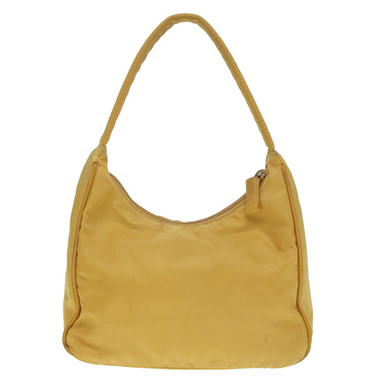 Luxury Prada Mini Hand Bag Nylon Yellow Silver ar12534