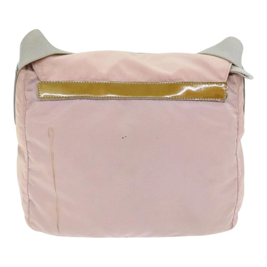 Luxury Prada Shoulder Bag Nylon Pink Gray Silver ar12550