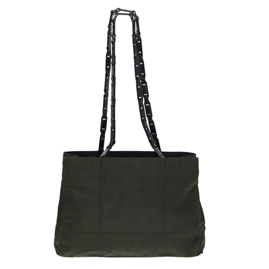 Luxury Prada Shoulder Bag Nylon Green Silver ar12552