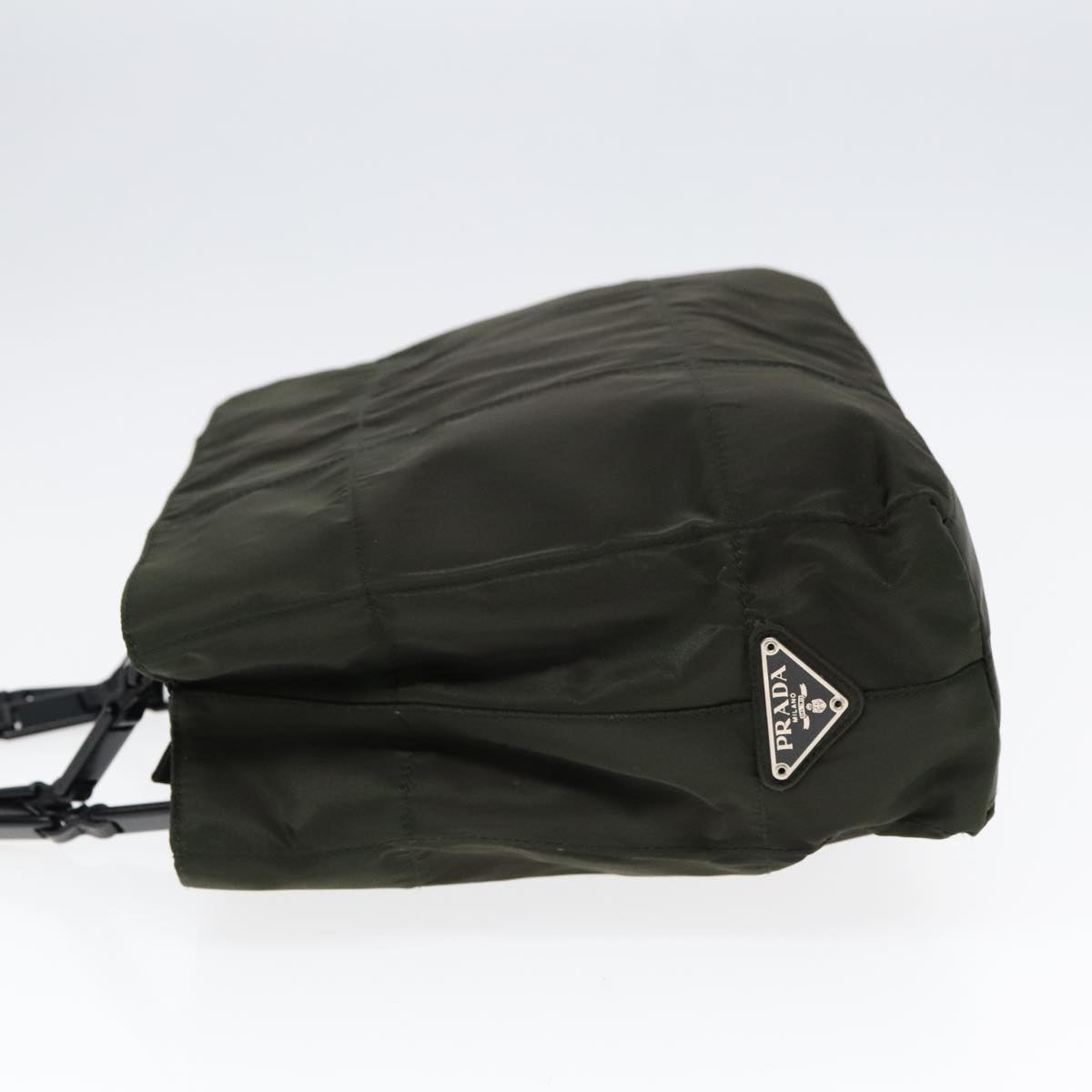 Luxury Prada Shoulder Bag Nylon Green Silver ar12552