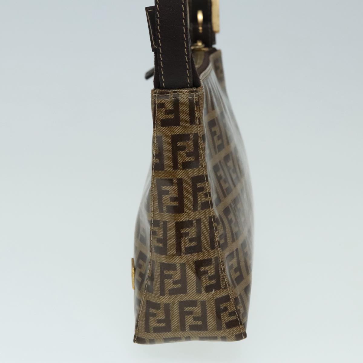 Luxury Fendi Zucchino Canvas Hand Bag Brown Goldar12553