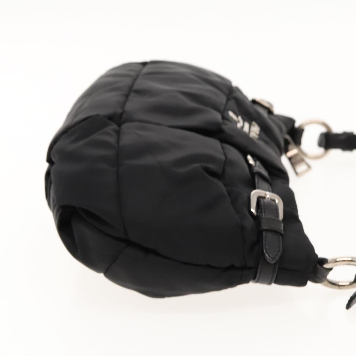 Luxury Prada Shoulder Bag Nylon Black Silver ar12650