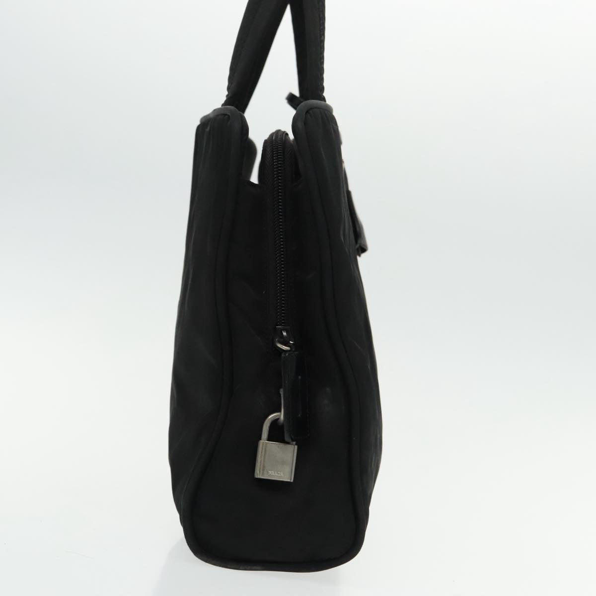 Luxury Prada Hand Bag Nylon Black Silver ar12668