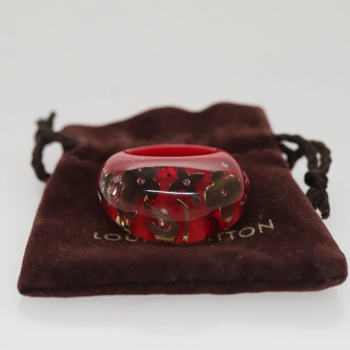 LOUIS VUITTON Uncle John Burgh Ring plastic Red LV ar13102