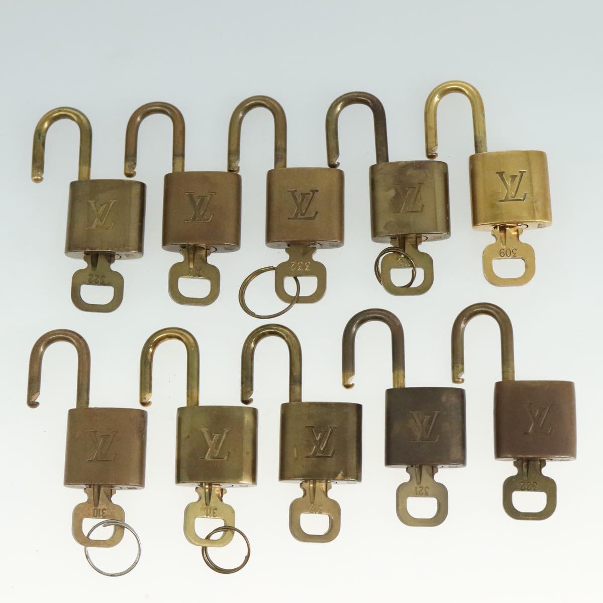 LOUIS VUITTON Padlock 10set metal Gold Tone LV ar13159