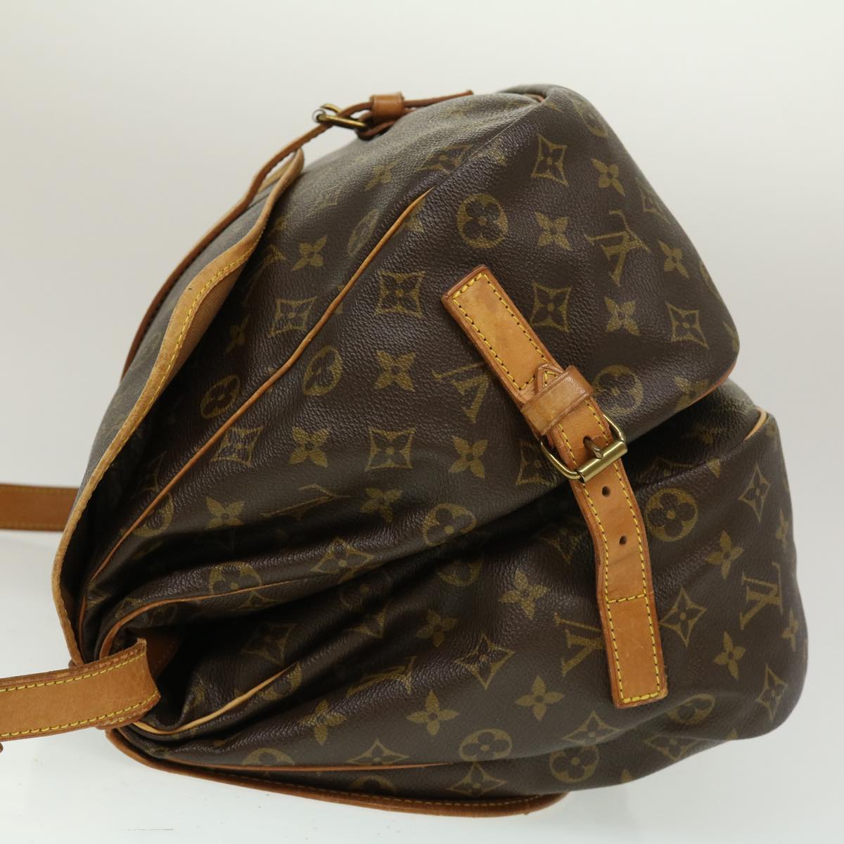 LOUIS VUITTON Monogram Saumur 35 Shoulder Bag M42254 LV ar7047