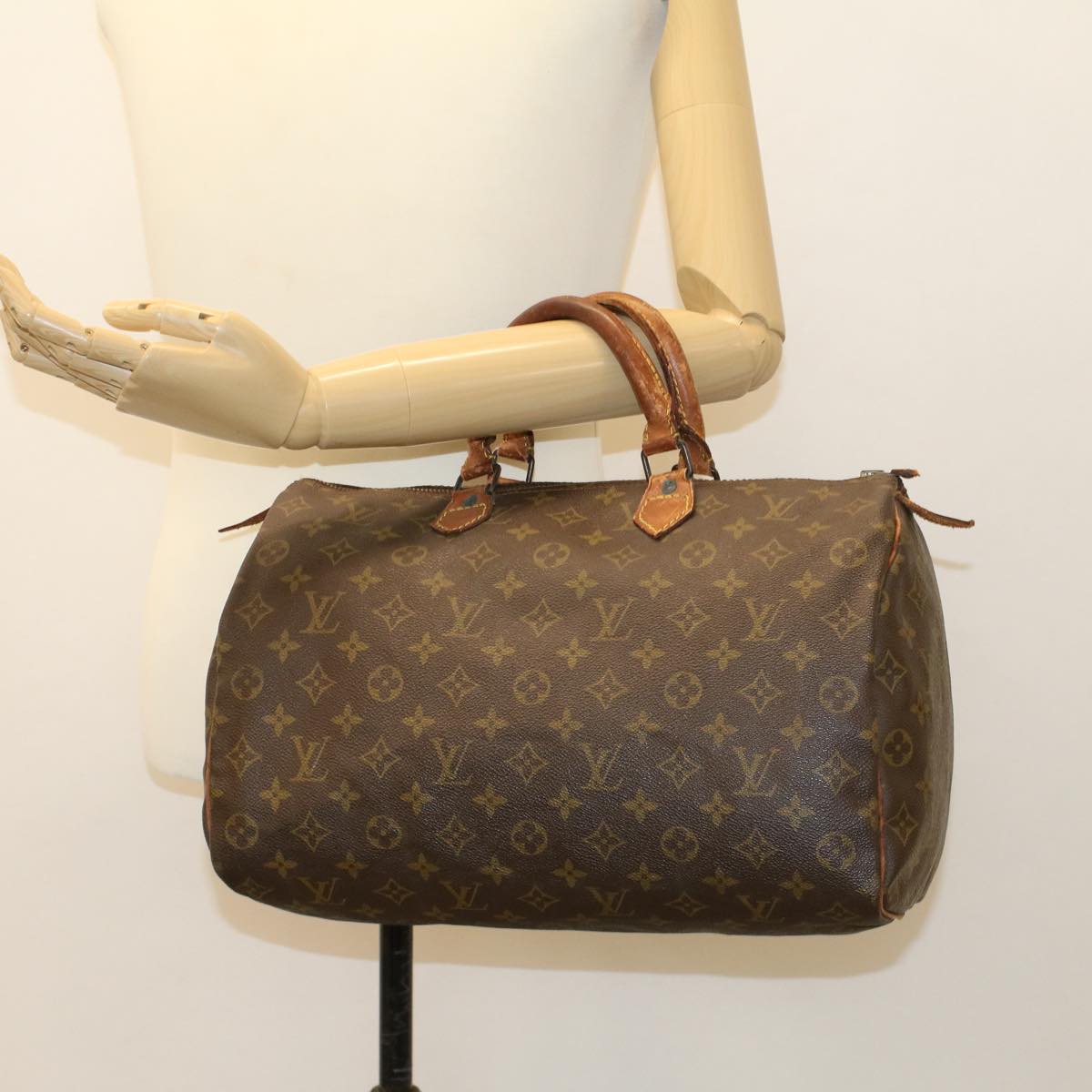 LOUIS VUITTON Monogram Speedy 35 Hand Bag Vintage M41524 LV ar9589