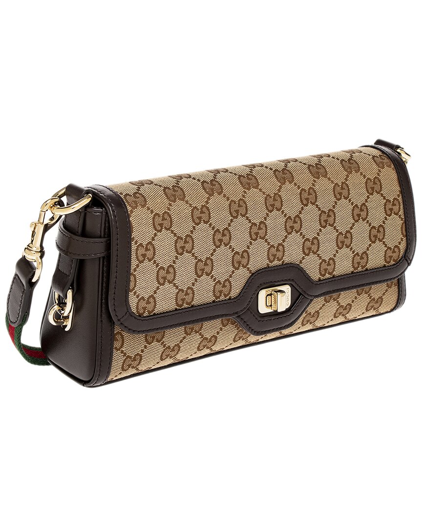 Luxury Gucci Trending 2025 Luce Small Canvas & Leather Shoulder Bag