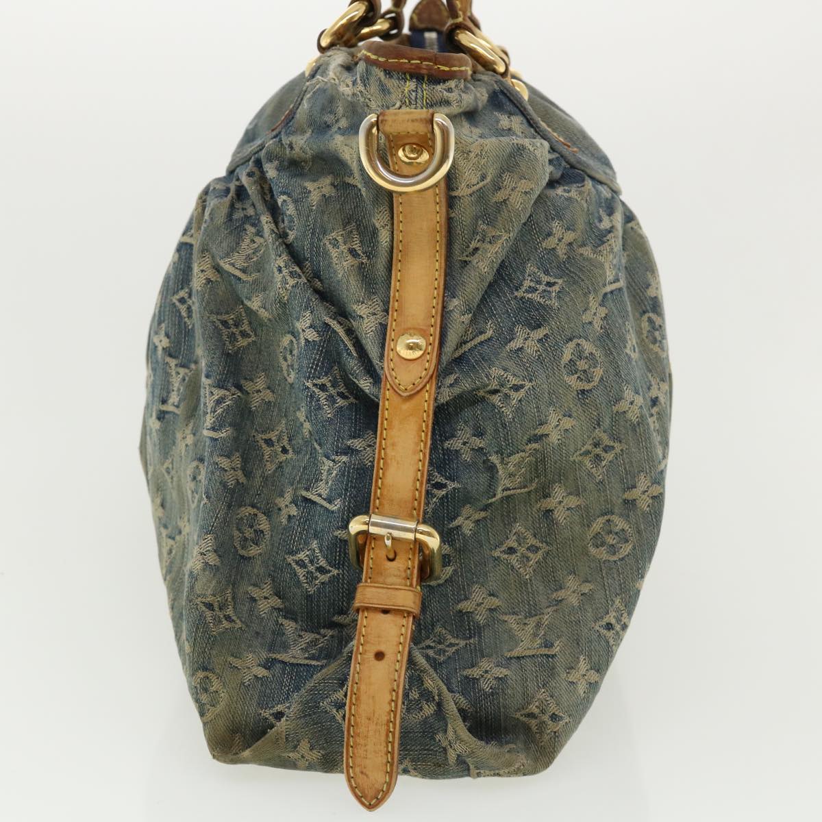 LOUIS VUITTON Monogram Denim Neo Cabby MM Hand Bag 2way Black M95351 B156