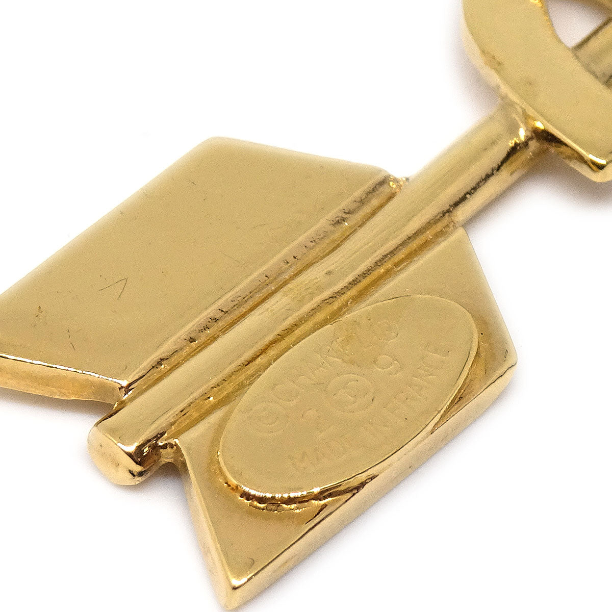 Luxury Chanel * 1994 CC And Arrow Brooch Pin Gold 29