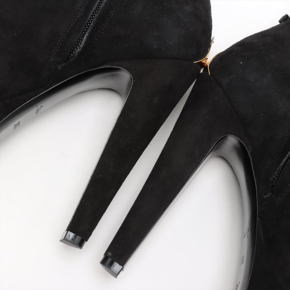Louis Vuitton After-Grow Line 21 Years Sued Boots 36 1/2 Black NL0231 LV Logo Right Foot Heel Jacket
