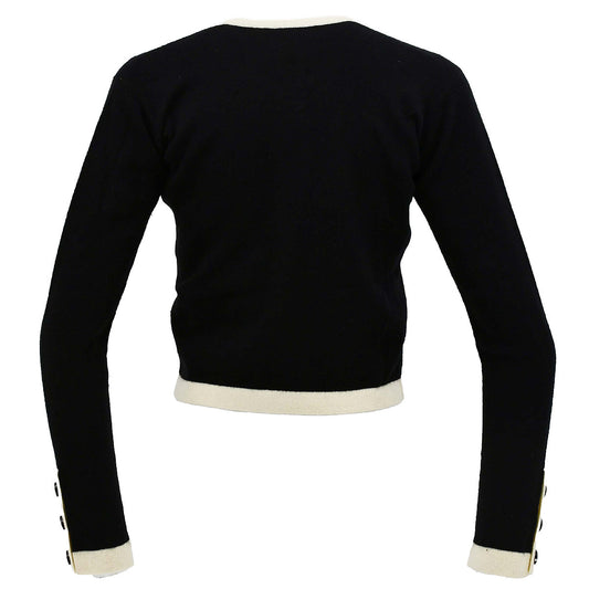 Chanel Ensemble Cardigan Tops Black 95A #38