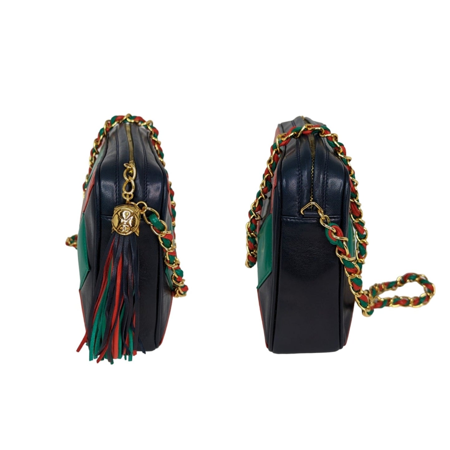 Luxury Chanel bag Vintage Harlequin Tassel Camera Shoulder Bag