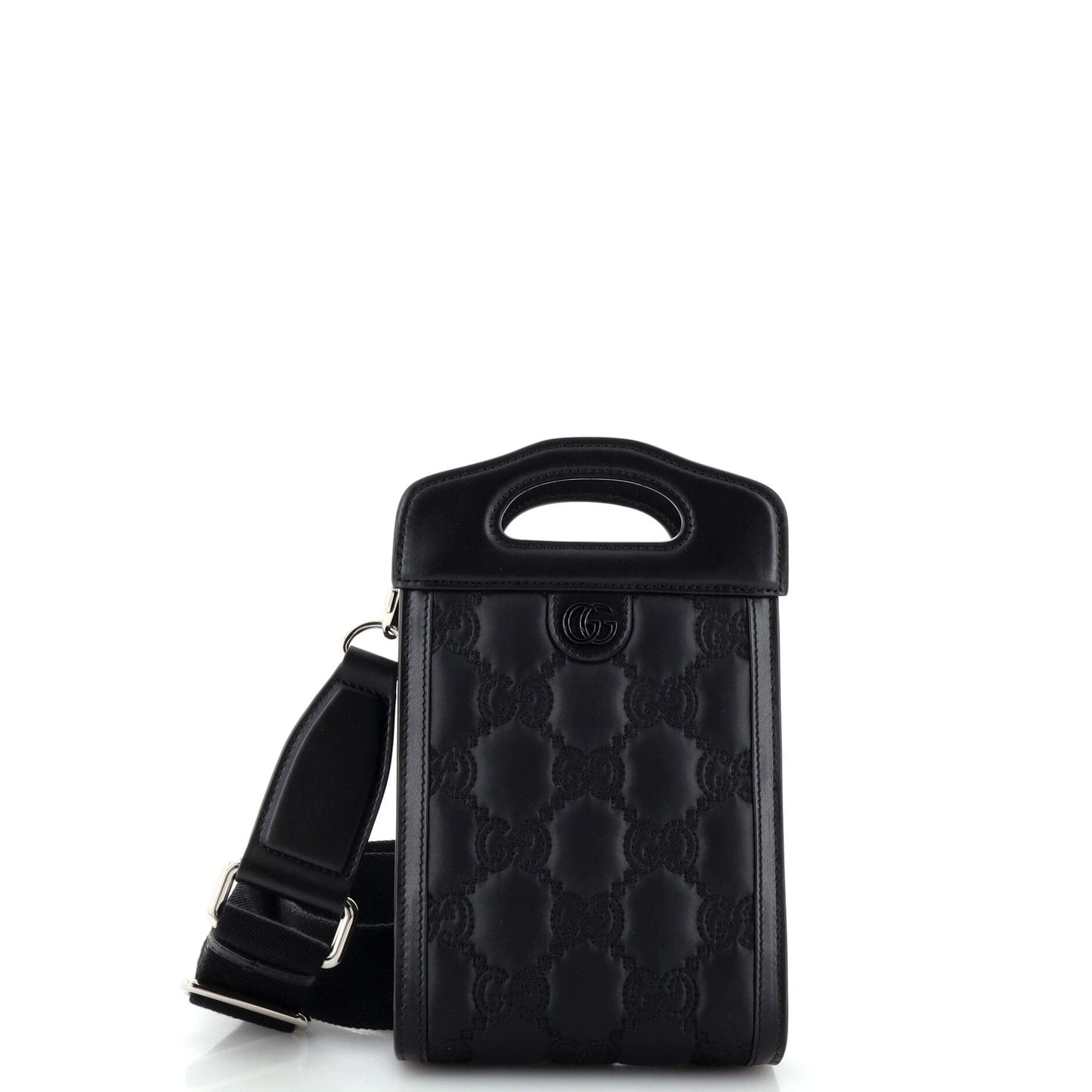 Luxury Gucci Trending 2025 Top Handle Crossbody Bag GG Embossed Matelasse Nylon with Leather Mini