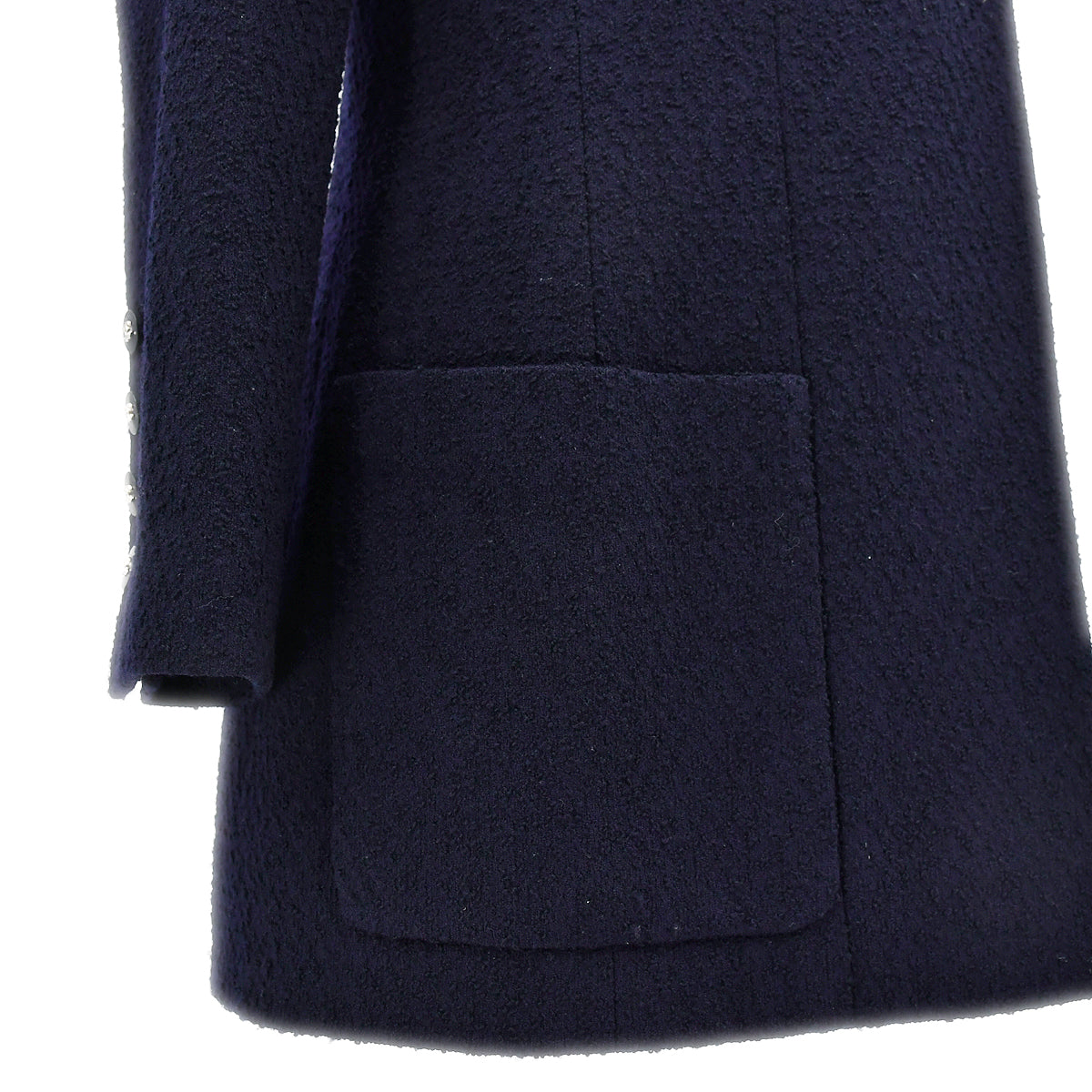 Chanel Double Breasted Jacket Navy 96P #40