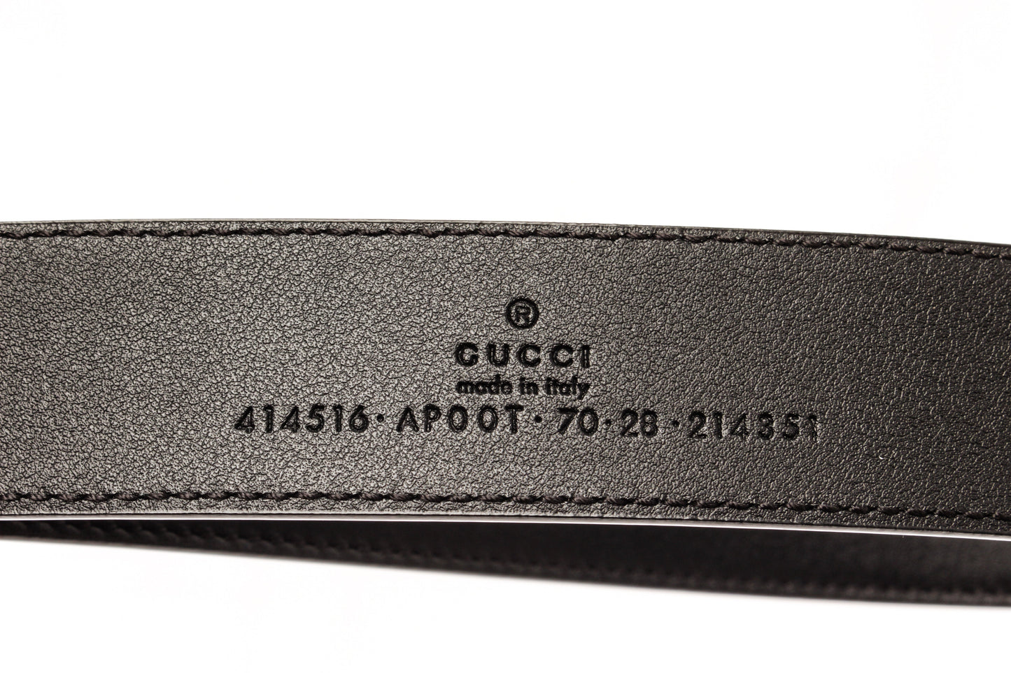 Gucci Black Calfskin Marmont GG Belt