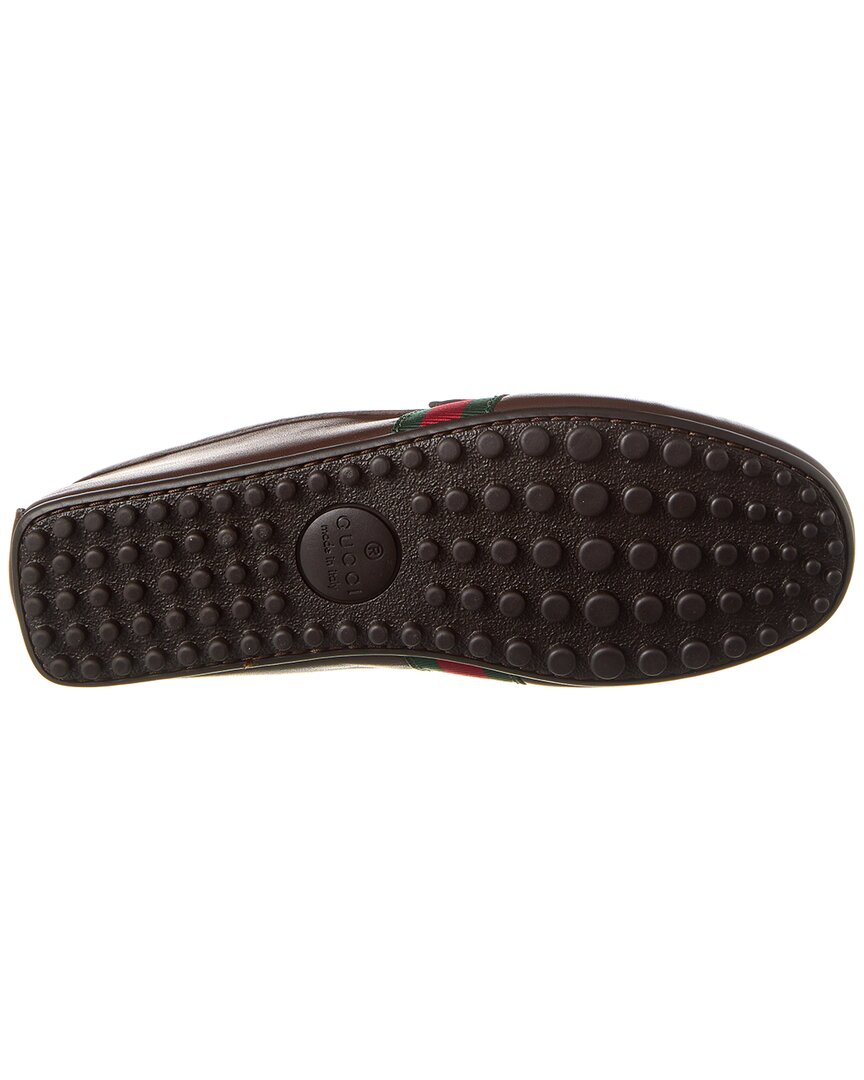 Luxury Gucci Trending 2025 Web Leather Driver