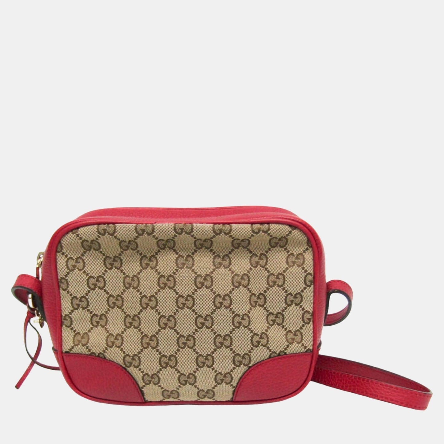 Luxury Gucci Trending 2025 Beige/Red GG Canvas and Leather Mini Bree Shoulder Bag