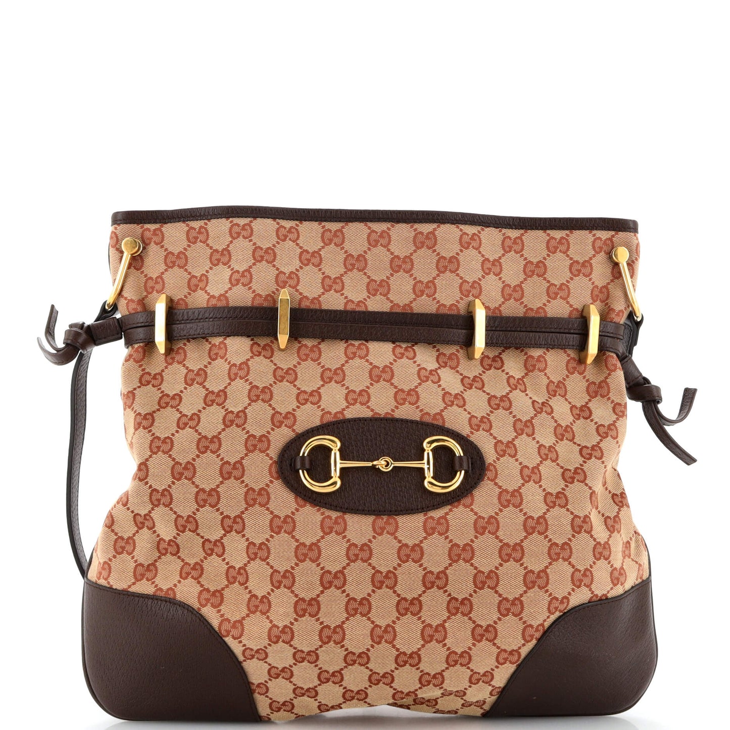 Luxury Gucci Trending 2025 Horsebit 1955 Messenger Bag GG Canvas Large