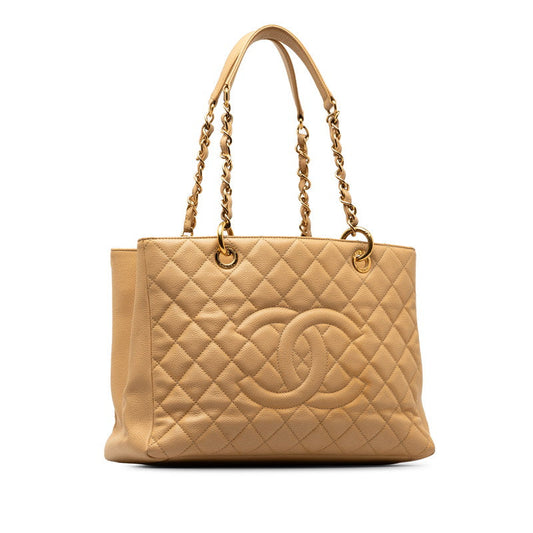 Chanel Matrasse GST Handbag Chantrotot Bags Beige G Caviar S CHANEL