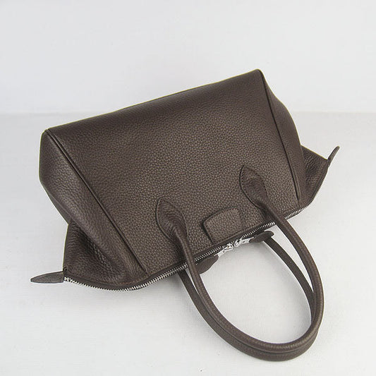 Luxury Hermes Paris Bombay Victoria Handbag H2806 dark coffee