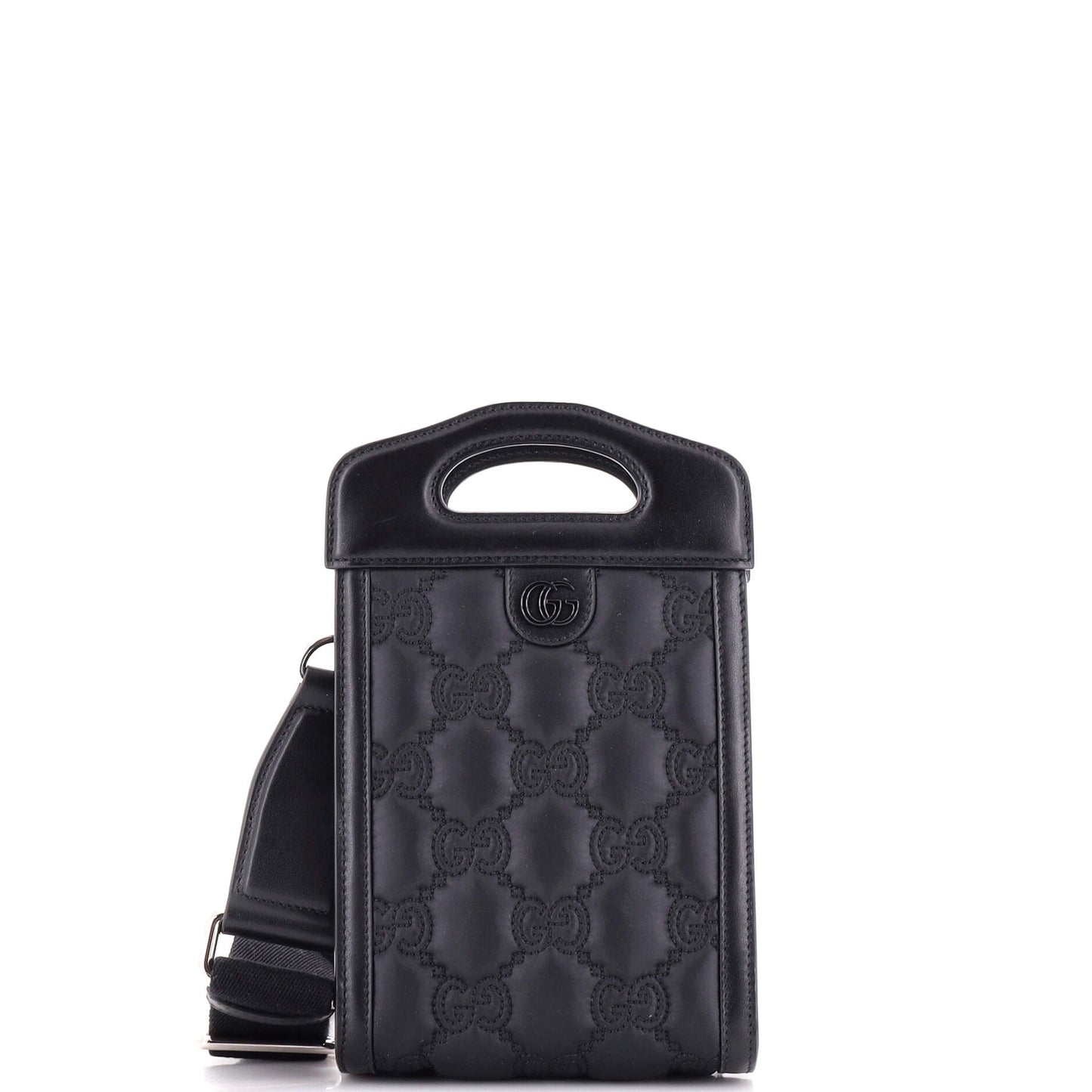 Luxury Gucci Trending 2025 Top Handle Crossbody Bag GG Embossed Matelasse Nylon with Leather Mini