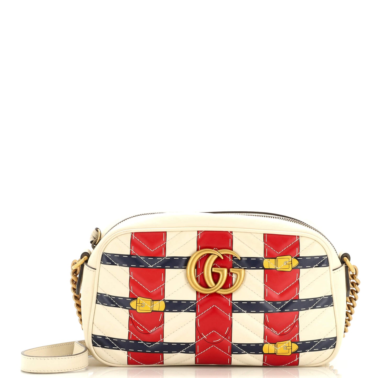 Luxury Gucci Trending 2025 GG Marmont Camera Bag Trompe L'Oeil Matelasse Leather Small