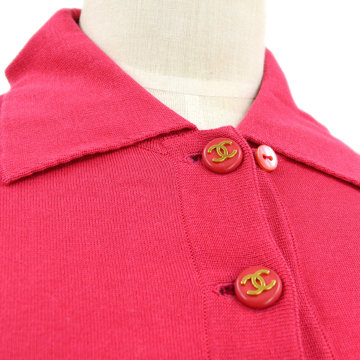 Luxury Chanel 1990s logo button polo shirt #38