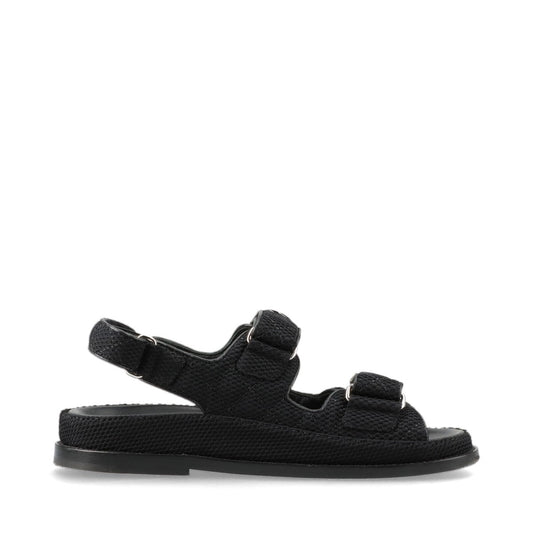 Chanel Coco Mesh Sandals 36 Black G35927