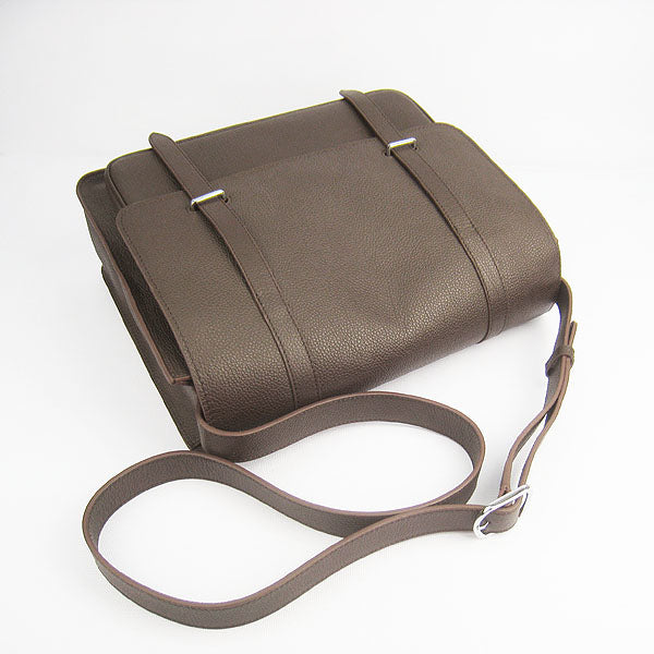 Luxury Hermes Steve H2812 Lambskin Coffee Handbag