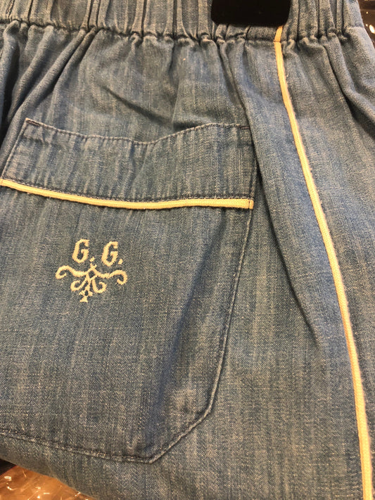 Luxury Gucci Trending 2025 Button Fly Shorts in Blue