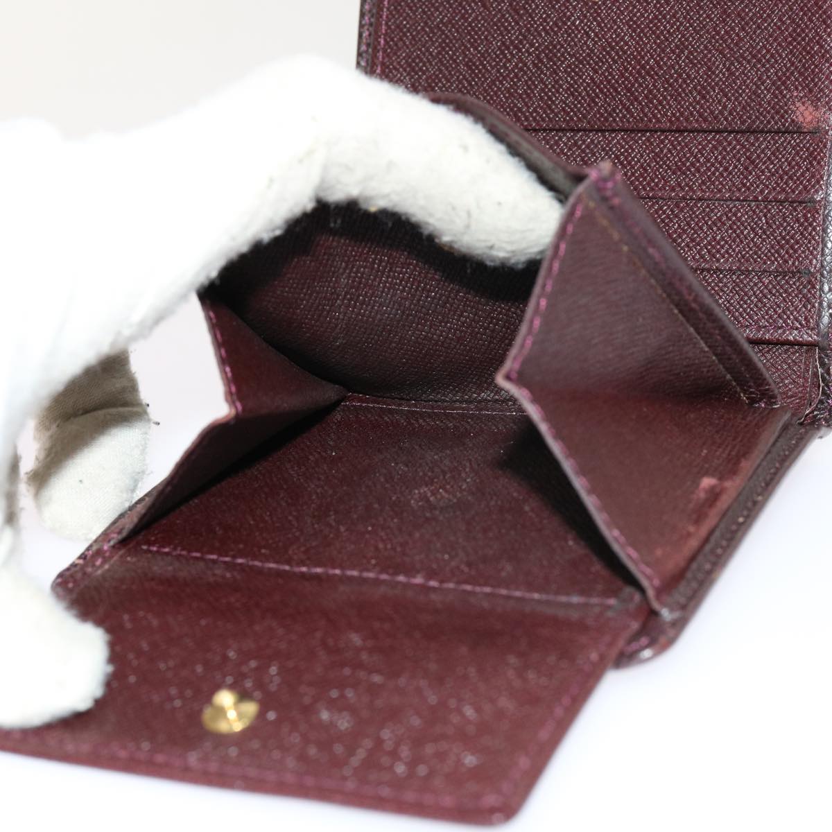 LOUIS VUITTON Monogram Vernis Mini Rin Taiga Wallet 4Set Brown LV bs10465