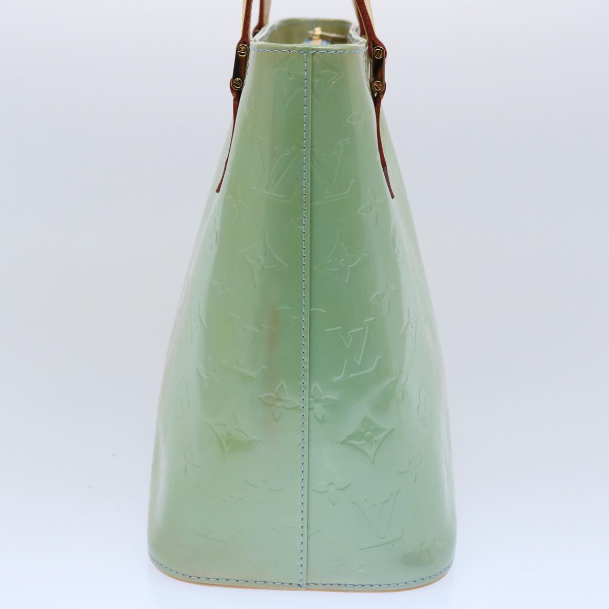 LOUIS VUITTON Monogram Vernis Houston Hand Bag Baby Blue M91005 LV bs10736