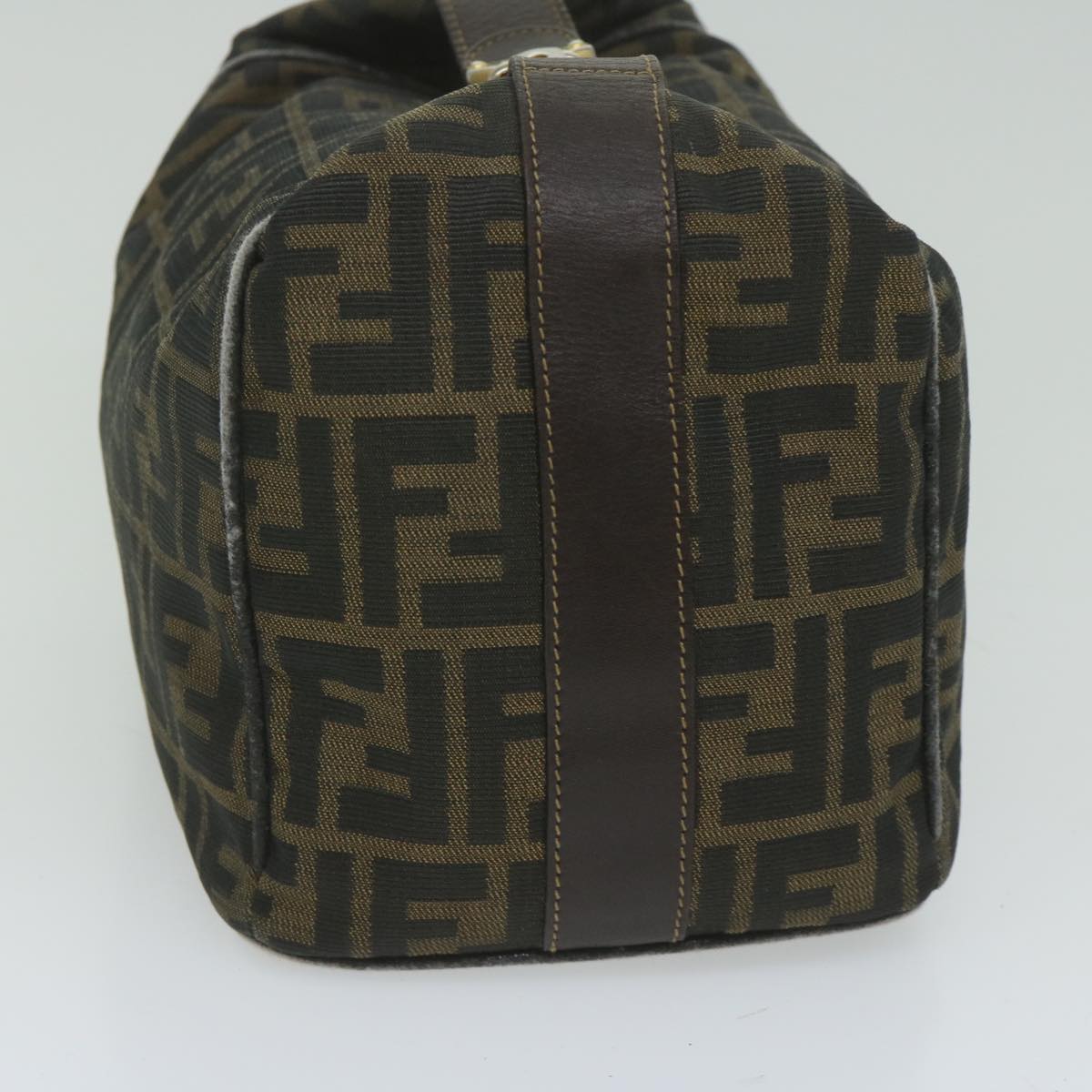 Luxury FendiZucca Canvas Hand Bag Black Brownbs10753