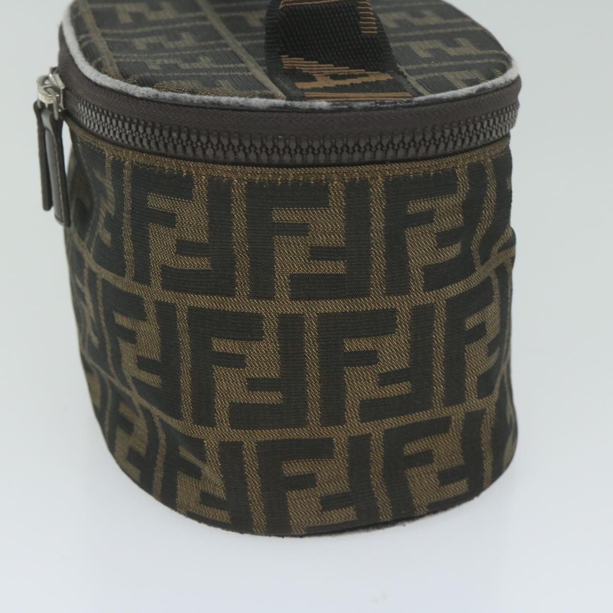 Luxury FendiZucca Canvas Vanity Cosmetic Pouch Black Brownbs11154