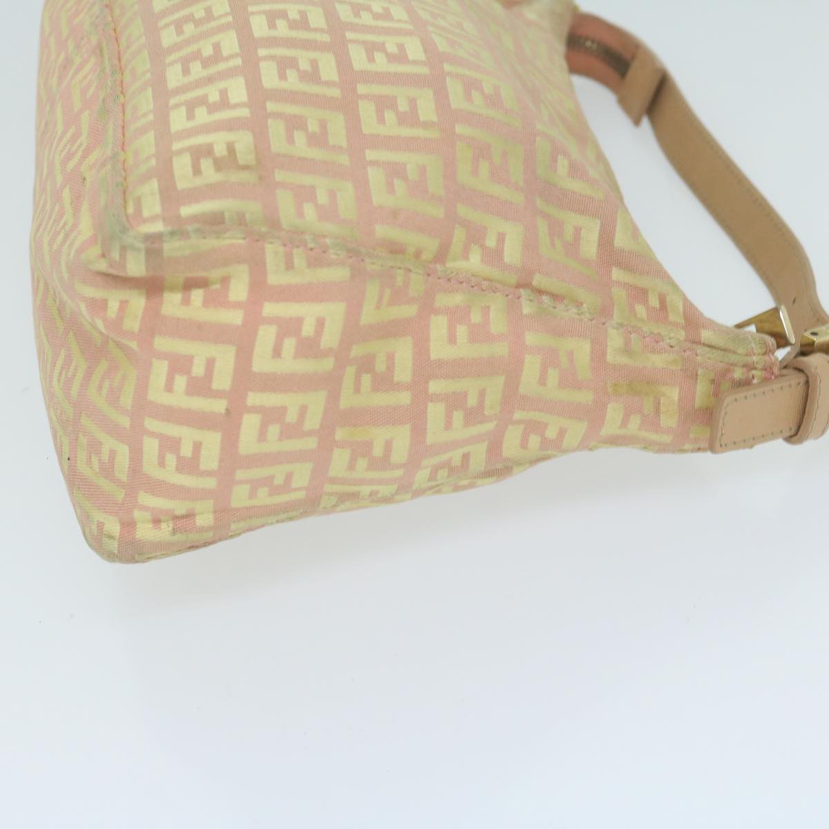 Luxury FendiZucchino Canvas Shoulder Bag Gold Tonebs11478