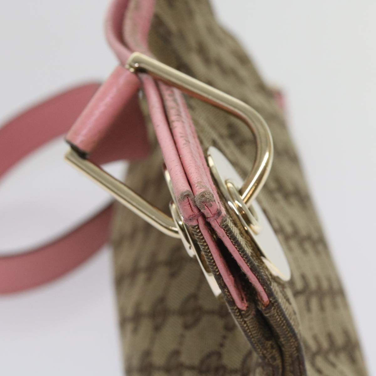 GUCCI GG Canvas Shoulder Bag Beige bs11628