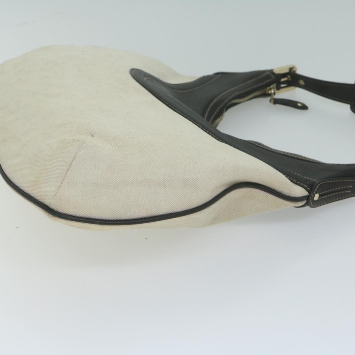 GUCCI Shoulder Bag Canvas Beige Black bs11705