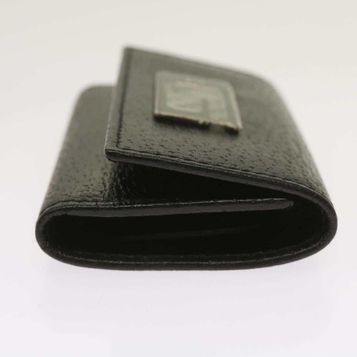 GUCCI Key Case Leather Black bs11936