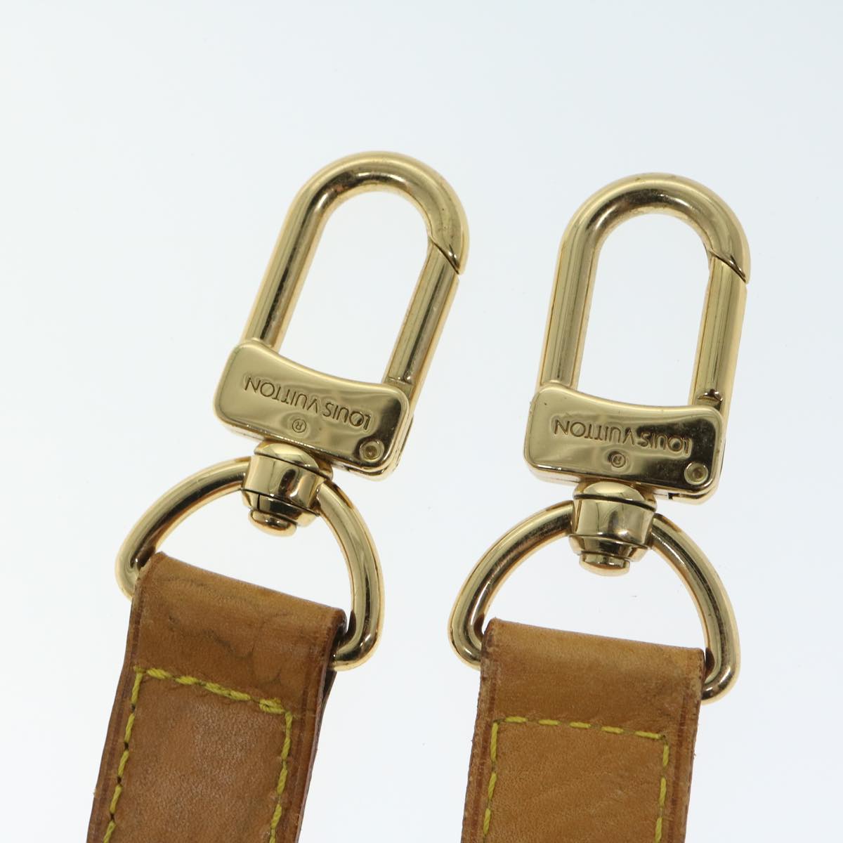 LOUIS VUITTON Adjustable Shoulder Strap Leather 31.1""-37.8"" Beige bs11972