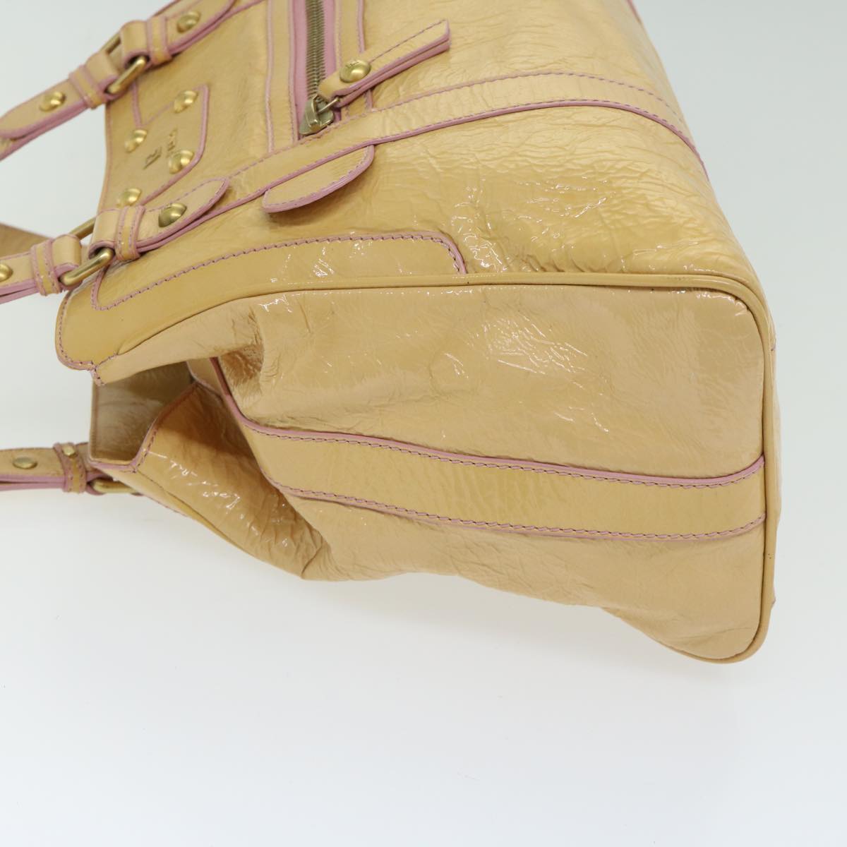 Luxury FendiHand Bag Enamel Beigebs12356