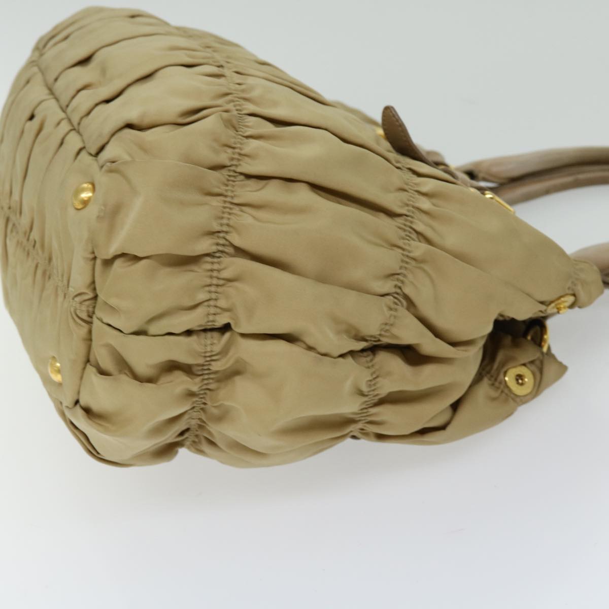 Luxury PradaHand Bag Nylon 2way Beige bs13154