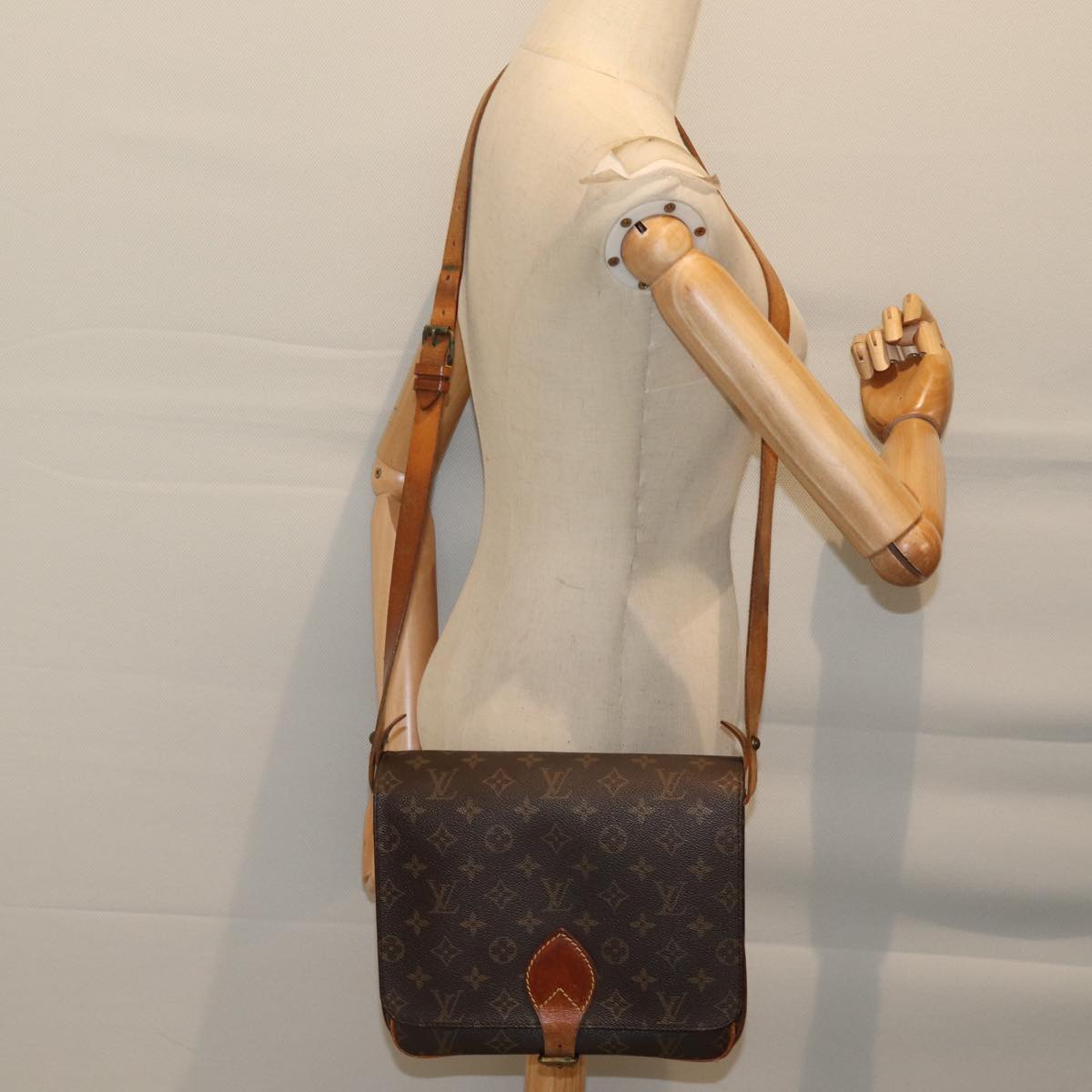 LOUIS VUITTON Monogram Cartouchiere GM Shoulder Bag Vintage M51252 bs13169