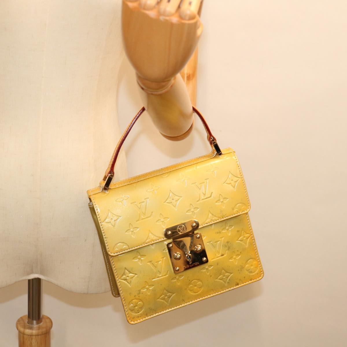 LOUIS VUITTON Monogram Vernis Spring street Hand Bag Gris M91029 LV bs13447