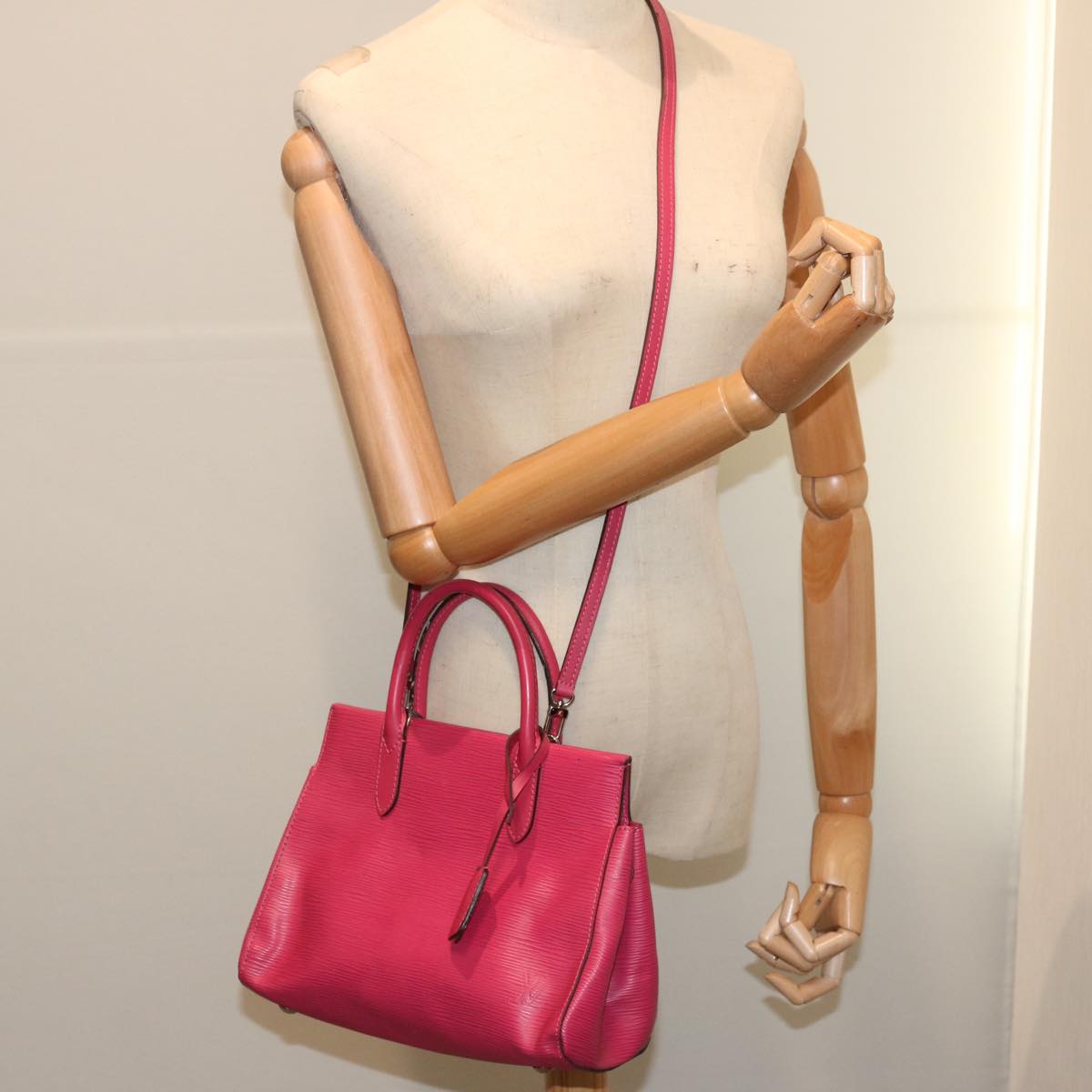LOUIS VUITTON Epi Marley BB Hand Bag 2way Fuchsia M41378 LV bs13553